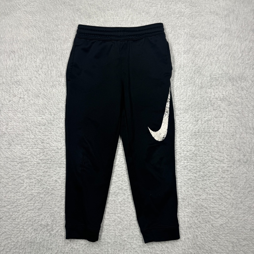 Nike Dri-FIT Jogger Sweat Track Pants Black Elastic Waist Pull-On Boys Size 5
